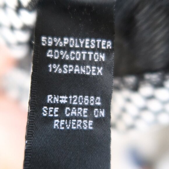 Torrid Zip Up Knit Jacket Black and White Checker 3/4 Ruched Sleeves Women's 4X - Picture 10 of 11